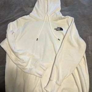 cream north face hoodie